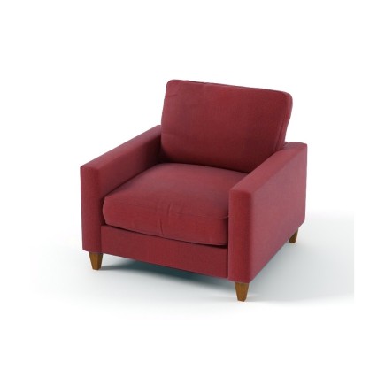 Fauteuil 1 place en tissu de qualité SWEDEN, fuschia