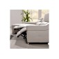 Canapé d'angle double relax en cuir de buffle italien de luxe 5 places BiRELAX, noir, angle gauche
