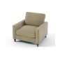 Fauteuil 1 place en tissu de qualité SWEDEN, beige