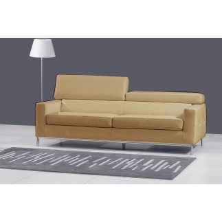 Canapé 2 places en cuir italien XENIA, beige