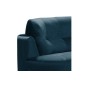 Canapé en velours luxe 5/6 places BRENNER bleu foncé, côté accoudoir gauche