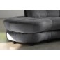 Canapé en velours luxe 5/6 places BRENNER gris foncé, côté accoudoir droit Canapé en velours luxe 5/6 places BRENNER gris foncé, côté accoudoir droit