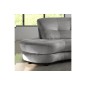 Canapé en velours luxe 5/6 places BRENNER gris clair, côté accoudoir droit