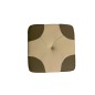 Pouf en cuir de luxe - belle qualité- cuir épais - beige et taupe- VISTA
