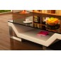 Table basse ELINI design Beige. Exceptionnel modèle aux lignes tendances