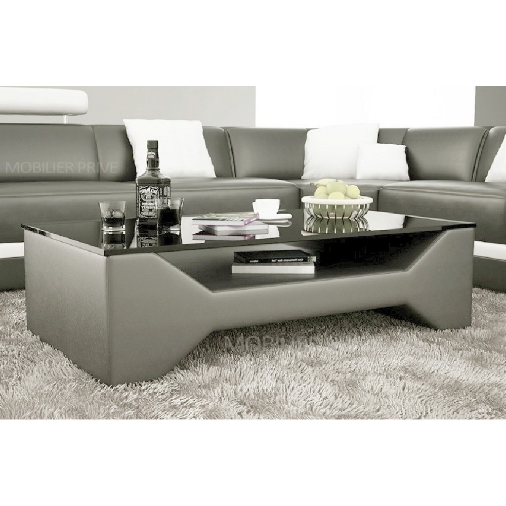 Table basse design LINA, gris foncé