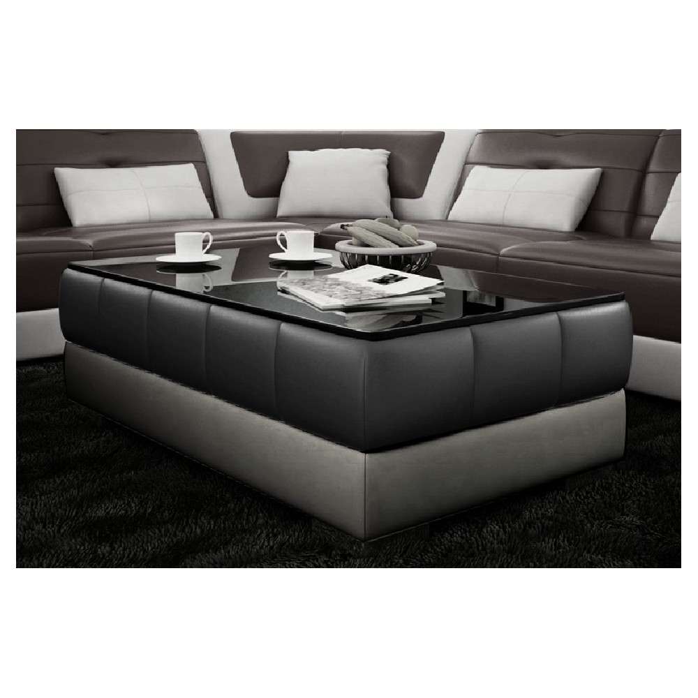Table basse design ZEINA, Noir et gris foncé