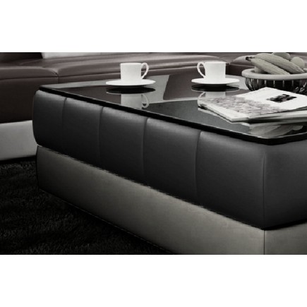 Table basse design ZEINA, Noir et gris foncé