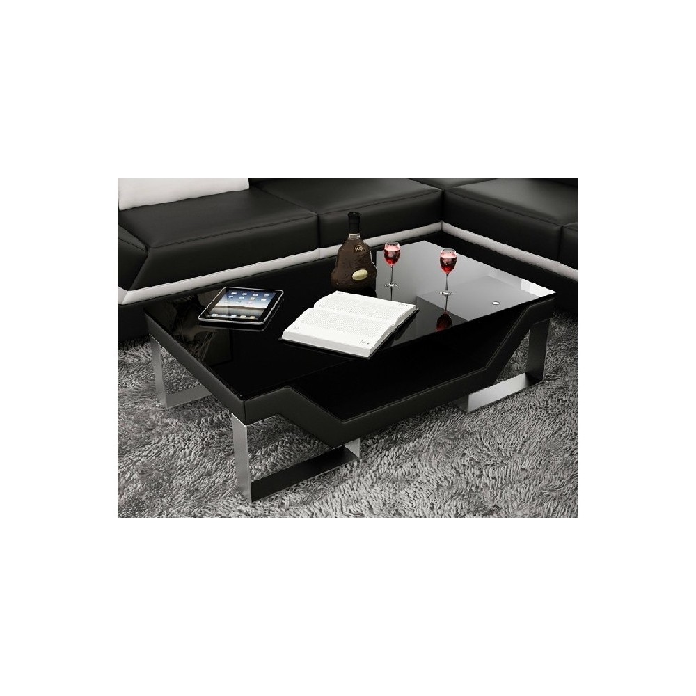 Table basse design PERLE, noir