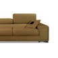 Canapé GENEVA 3 places en cuir luxe italien vachette, marron