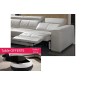 - Canapé d'angle double relax électrique en cuir de buffle italien de luxe 7/8 places BESTRELAX, blanc uni, angle gauche, TABLE