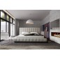 Lit design en cuir italien de luxe SILVER, gris clair, 180x200