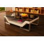 Table basse design PERLE, beige, 120×70×42 cm