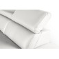 Canapé d'angle en 100% tout cuir épais de luxe italien, 5/6 places KASINI, blanc cassé, angle droit