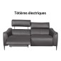 Canapé 2 places avec 2 relax en 100% tout cuir épais de luxe italien avec 2 relax électriques et 2 têtières électriques, MILAN,