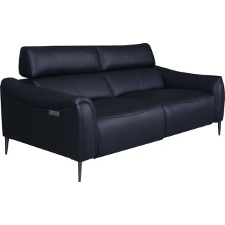 Canapé 2 places avec 2 relax en 100% tout cuir épais de luxe italien avec 2 relax électriques et 2 têtières électriques, MILAN,