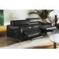 Canapé 3 places avec 2 relax en 100% tout cuir épais de luxe italien avec 2 relax électriques et 2 têtières électriques, MILAN,