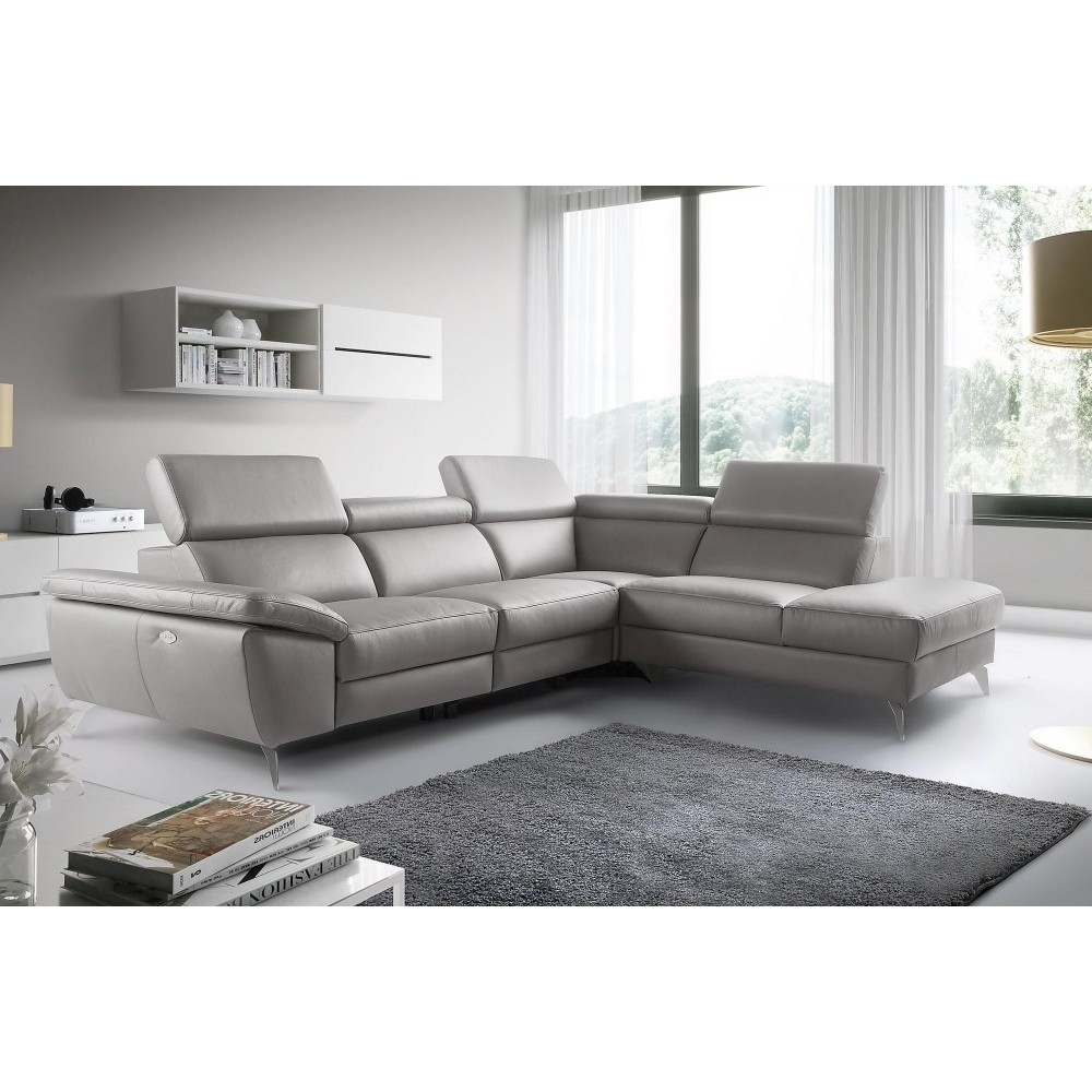 3eme paiement ET SOLDE de la commande : CANAPÉ D'ANGLE RELAX EN 100% TOUT CUIR ÉPAIS DE LUXE ITALIEN AVEC RELAX ÉLECTRIQUE, 5/6