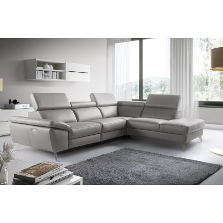 3eme paiement ET SOLDE de la commande : CANAPÉ D'ANGLE RELAX EN 100% TOUT CUIR ÉPAIS DE LUXE ITALIEN AVEC RELAX ÉLECTRIQUE, 5/6