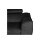 - Canapé d'angle en velours luxe 5 places, ASHLEY, noir, angle gauche (vu de face)