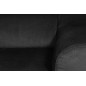 - Canapé d'angle en velours luxe 5 places, ASHLEY, noir, angle gauche (vu de face)
