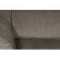 Canapé d'angle en velours luxe 5 places, ASHLEY, taupe, angle droit (vu de face)