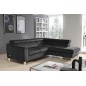 Canapé d'angle en velours luxe 5 places, ASHLEY, gris foncé, angle droit (vu de face)