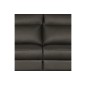 Canapé taille 2 places en 100% tout cuir épais de luxe italien, PERLA, anthracite