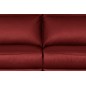 Canapé taille 2 places en 100% tout cuir épais de luxe italien, PERLA, rouge foncé