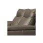 Canapé taille 2 places en 100% tout cuir épais de luxe italien, PERLA, taupe