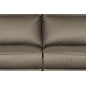 Canapé taille 2 places en 100% tout cuir épais de luxe italien, PERLA, taupe