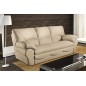 Canapé 3 places en 100% tout cuir italien vachette OSATIS, couleur beige