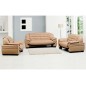 Fauteuil 1 place en cuir italien BENSON, beige.