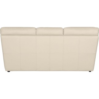 Canapé 3 places en 100% tout cuir italien vachette OSATIS, couleur beige