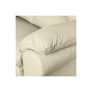 Canapé 3 places en 100% tout cuir italien vachette OSATIS, couleur beige