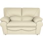 Canapé 2 places en 100% tout cuir italien vachette OSATIS, couleur beige