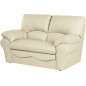 Canapé 2 places en 100% tout cuir italien vachette OSATIS, couleur beige