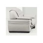 Fauteuil 1 place en cuir italien BENSON, blanc.