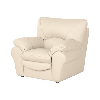 Fauteuil 1 place en 100% tout cuir italien vachette OSATIS, couleur beige