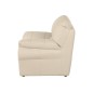 Fauteuil 1 place en 100% tout cuir italien vachette OSATIS, couleur beige
