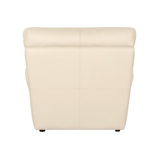 Fauteuil 1 place en 100% tout cuir italien vachette OSATIS, couleur beige
