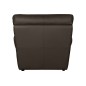 Fauteuil 1 place en 100% tout cuir italien vachette OSATIS, couleur chocolat
