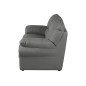 Canapé 3 places en 100% tout cuir italien vachette OSATIS, couleur gris foncé