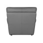 Fauteuil 1 place en 100% tout cuir italien vachette OSATIS, couleur gris foncé