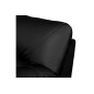 Canapé 3 places convertible en 100% tout cuir italien vachette OSIRIS, couleur noir