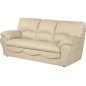 Canapé 3 places convertible en 100% tout cuir italien vachette OSIRIS, couleur beige