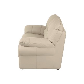 Canapé 3 places convertible en 100% tout cuir italien vachette OSIRIS, couleur beige
