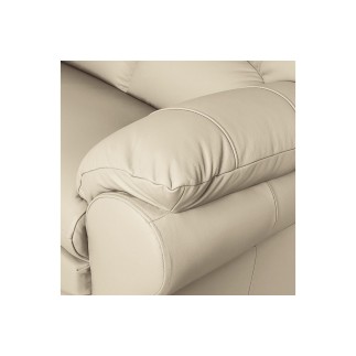 Canapé 3 places convertible en 100% tout cuir italien vachette OSIRIS, couleur beige