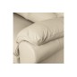 Canapé 3 places convertible en 100% tout cuir italien vachette OSIRIS, couleur beige