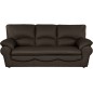 Canapé 3 places convertible en 100% tout cuir italien vachette OSIRIS, couleur chocolat
